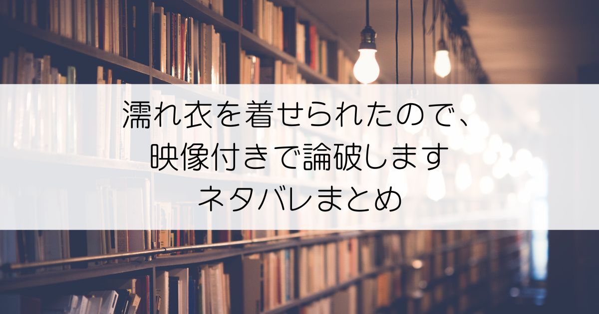 濡れ衣を着せられたので、映像付きで論破しますネタバレアイキャッチ