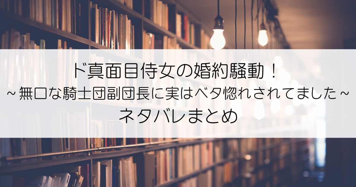 ド真面目侍女の婚約騒動！ ～無口な騎士団副団長に実はベタ惚れされてました～ネタバレアイキャッチ