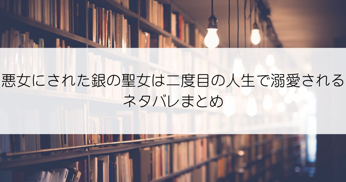 悪女にされた銀の聖女は二度目の人生で溺愛されるネタバレアイキャッチ