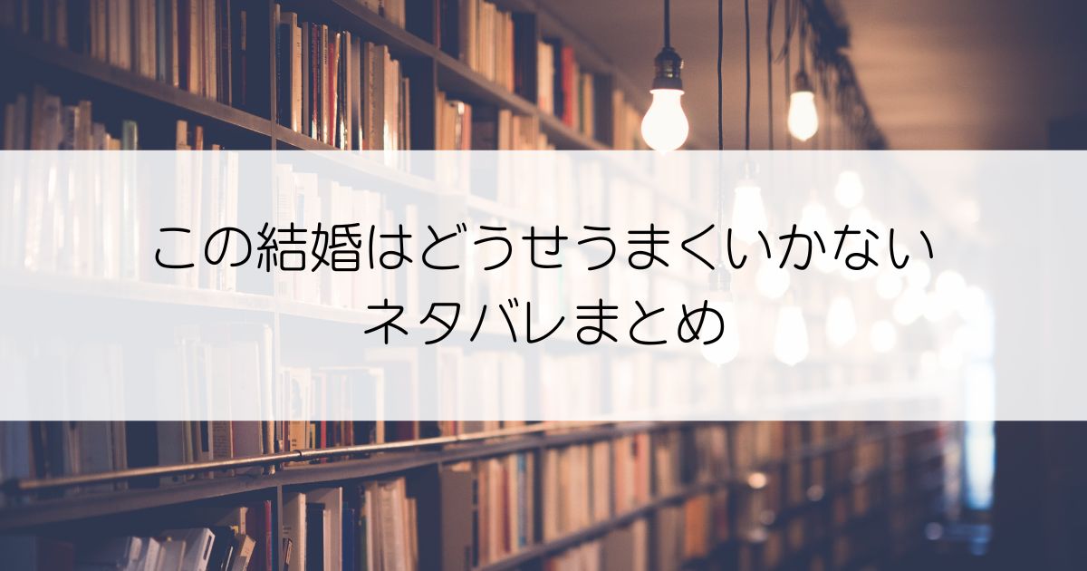 この結婚はどうせうまくいかないネタバレアイキャッチ