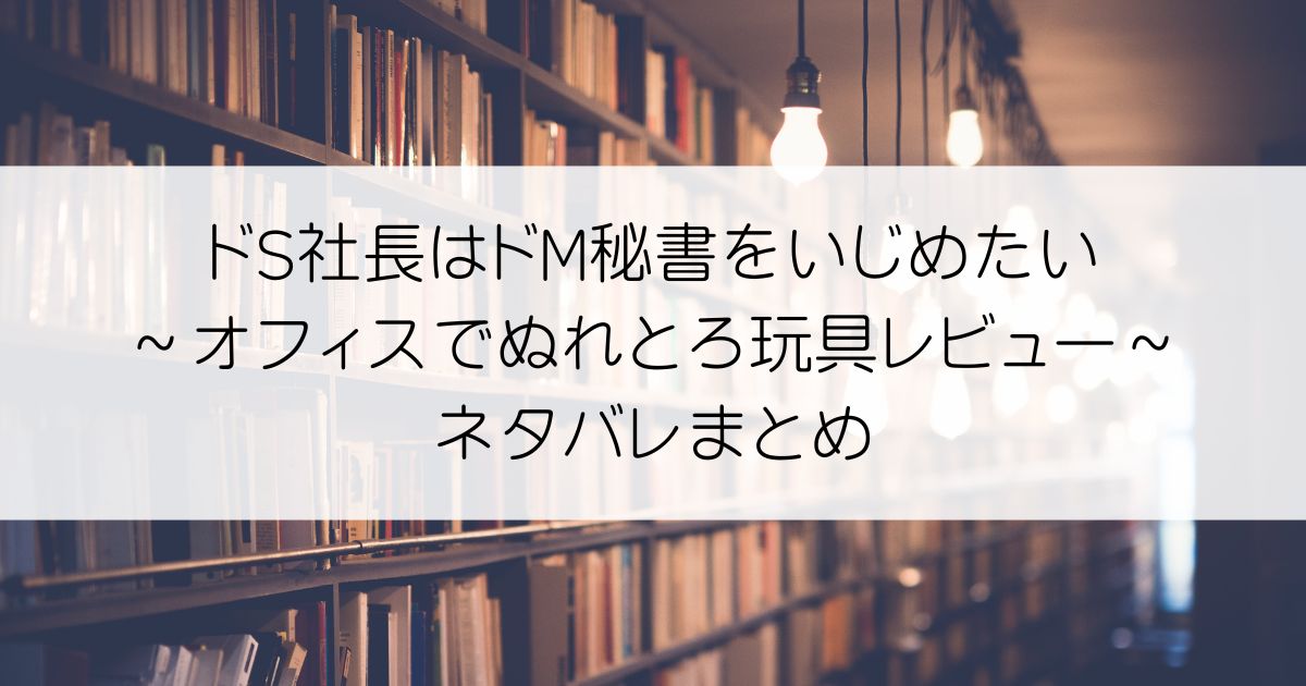 ドS社長はドM秘書をいじめたい～オフィスでぬれとろ玩具レビュー～ネタバレアイキャッチ