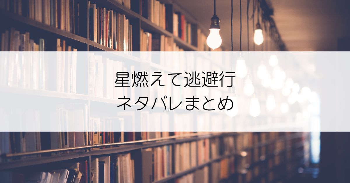星燃えて逃避行ネタバレアイキャッチ