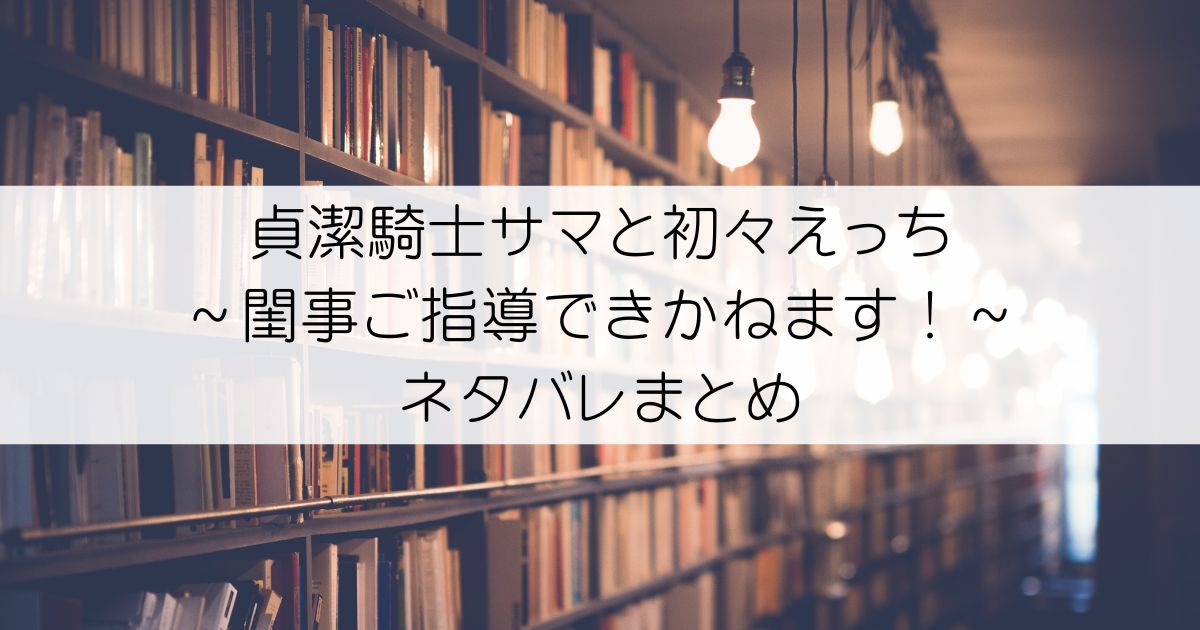 貞潔騎士サマと初々えっち ～閨事ご指導できかねます！～ネタバレアイキャッチ