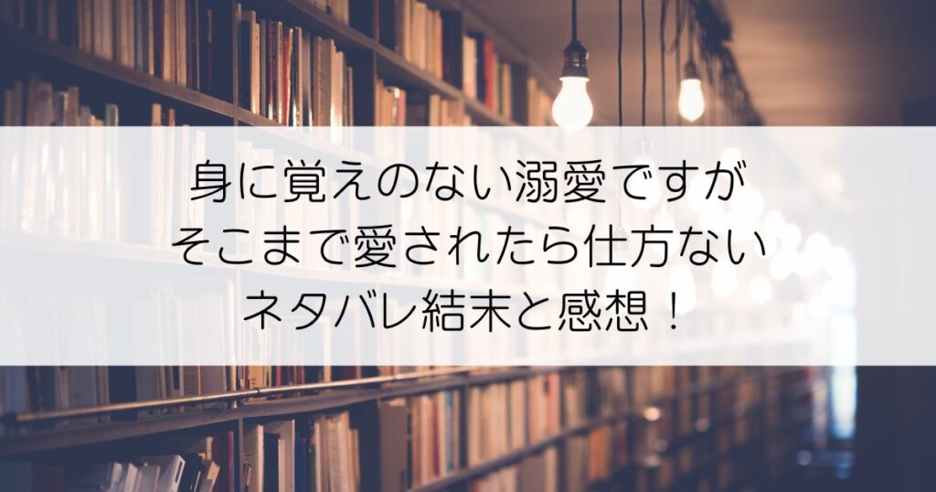 身に覚えのない溺愛ですがそこまで愛されたら仕方ない　忘却の乙女は神様に永遠に愛されるようですネタバレアイキャッチ